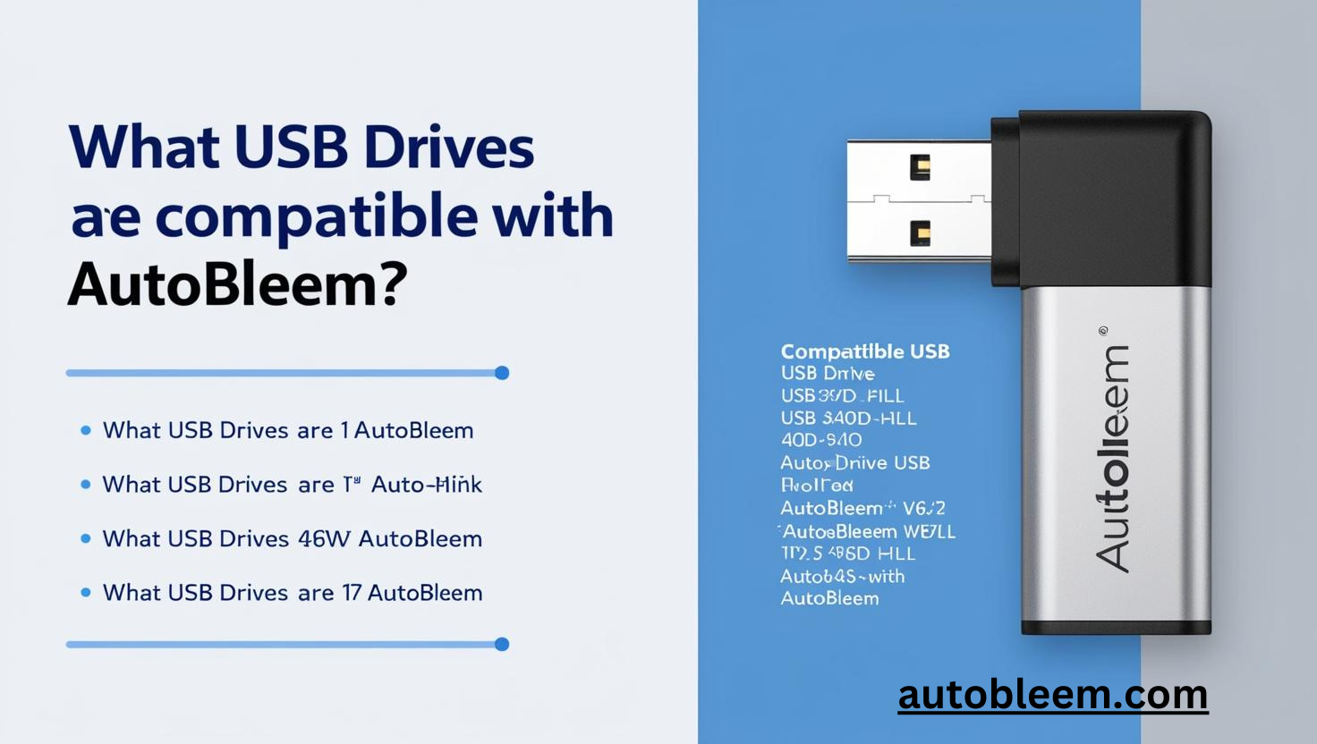 What USB drives are compatible with AutoBleem?